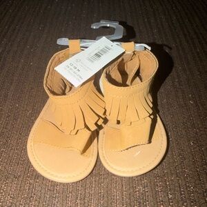 OLD NAVY-Kids Tan Fringe Sandals